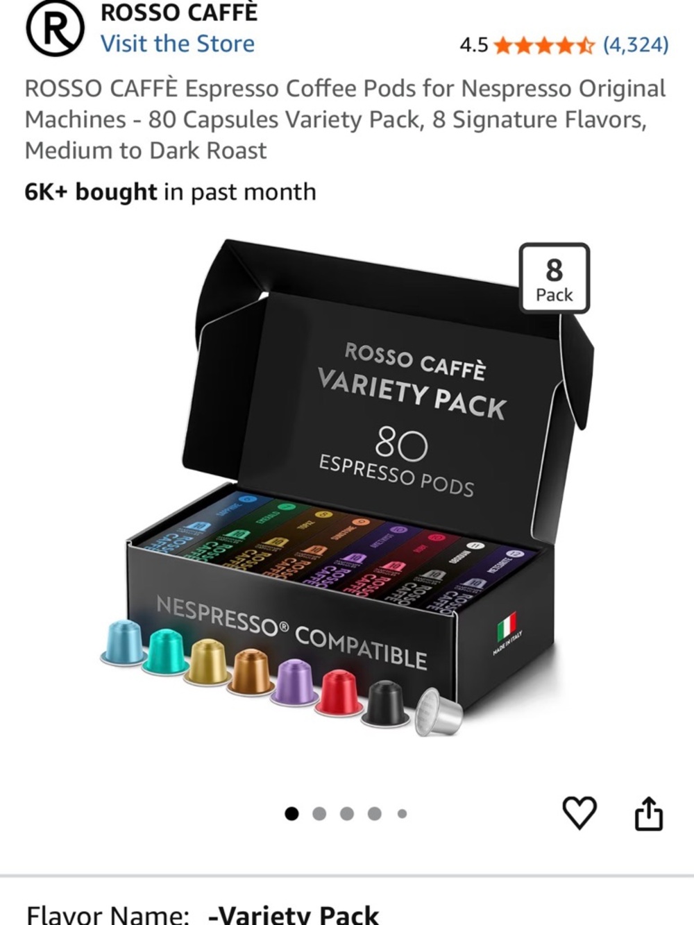Nespresso Variety Pack Espresso Pods Assorted Colors